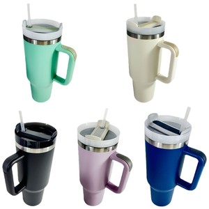 Stainless Steel Insulated Tumbler 40oz With Straw And Handle For Travel Outdoor Use - Product Image 5