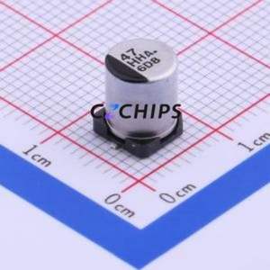 Condensador Electrolítico de Aluminio SMD EEEHA1H470XP, D6.3xL7.7mm 47uF 20% 50V 63mA-120Hz - Product Image 1