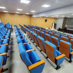 Asientos Plegables de Tela Azul Minimalistas Modernos para Teatro, Iglesia, Auditorio, Cine y Escuela con <span class=keywords><strong>Tablero</strong></span> de Escritura, Precio al por Mayor - Product Image 5