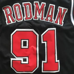 Dennis Rodman 블랙 최고의 품질 농구 저지
