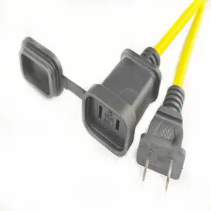 Factory Sales UL Standard 2 Pin 2 outlet Ac Power Cord Electric Supplies For Home Appliance