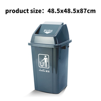 Poubelle à pédale en plastique 80L 100L Poubelle à pédale Poubelle à pédale