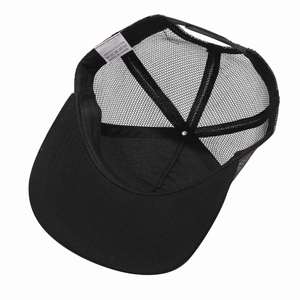 Casquette de baseball structurée personnalisée 5 panneaux Y-P Ypoong à visière plate, avec dos en maille et fermeture snapback, modèle 6006 - Product Image 4