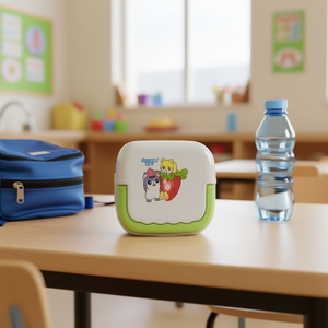 Cute Kids <b>Lunch</b> <b>Box</b> Single Compartment Portable Bpa Free <b>Plastic</b> Lid For Children Rectangle Shape - Product Image 2