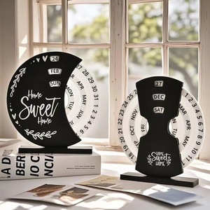 <span class=keywords><strong>Calendrier</strong></span> Perpétuel Moderne et Créatif, Luxe Léger, Thème Grande Roue et <span class=keywords><strong>Lune</strong></span>, Ornement Tendance pour <span class=keywords><strong>la</strong></span> Maison, le Porche et le Bureau - Product Image 5