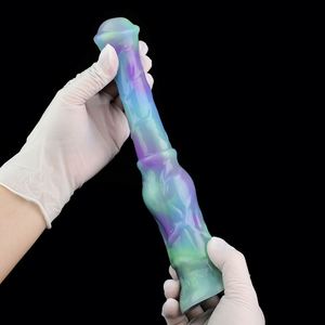 YOCY Enlargement Fantasy Lotus Color Penis Sleeve Extender Silicone <b>Dildo</b> Sex Toys for Male Artificial Rods - Product Image 2