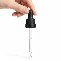 Vente en gros de compte-gouttes anti-effraction 18/410 avec pipette en verre haute précision pour flacon d'huile essentielle COA