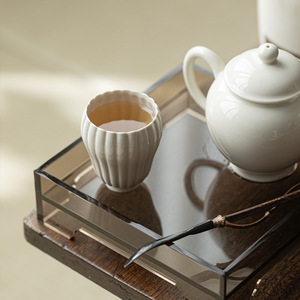 Guanlan Wood Ash Ceramic <b>Tea</b> Cup Porcelain Round Master Cup Single Cup Kung Fu <b>Tea</b> <b>Set</b> - Product Image 4