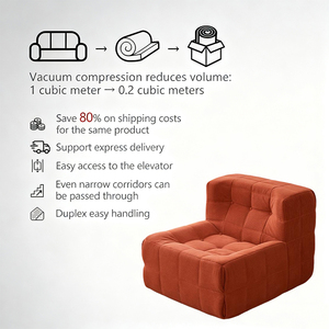 H-037 Foldable Adjustable Minimalist Lounge Chair with Soft Linen <b>Cover</b> Modular Design <b>for</b> Living Room Bedroom Modern <b>Sofa</b> - Product Image 5