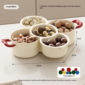 Home Living Room New Year <strong>Candy</strong> <strong>Tray</strong> Plastic Fruit Plate with Snack Storage Coffee Table <strong>Tray</strong> for Parties and Gatherings - Product Image 6