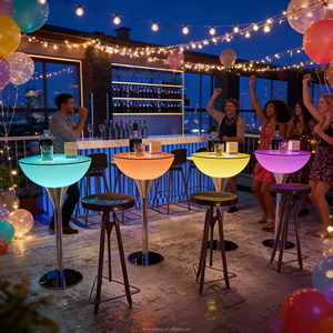 <span class=keywords><strong>Barra</strong></span> <span class=keywords><strong>de</strong></span> Bar Portátil con Iluminación LED, Moderna, para Hogar, Gimnasio, Cafetería, Restaurante, Club Nocturno, Fiestas, Eventos, Alquiler <span class=keywords><strong>de</strong></span> Muebles - Product Image 4