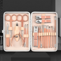 Kit de coupe-ongles professionnel 9 pièces, kit d'outils de pédicure, kit de toilettage pour femmes, ensemble de manucure pour les voyages et la maison