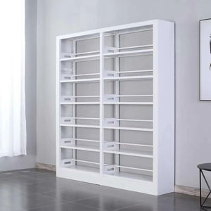 Porte-livres réglable en acier inoxydable Double face étagère <span class=keywords><strong>de</strong></span> <span class=keywords><strong>rangement</strong></span> en métal moderne pour meubles <span class=keywords><strong>de</strong></span> bibliothèque <span class=keywords><strong>de</strong></span> bureau à domicile pour l'école - Product Image 1