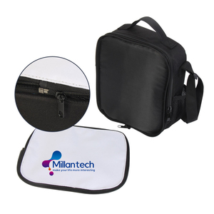 Sac isotherme de plage Millan Panic Buying noir personnalisé avec logo de marque, lavable, pour 12 canettes, idéal pour les pique-niques en extérieur - Product Image 6