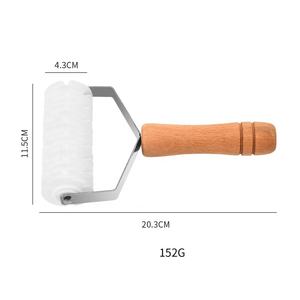 Cortador de <span class=keywords><strong>Pizza</strong></span> Multifunción al por Mayor y Cuchillo Rebanador con Mango de Madera, Rodillo para Masa, Herramientas de Cocina para Hornear - Product Image 5