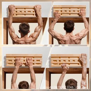 Barra de dominadas de madera para montar en la pared, entrenador de fitness horizontal para entrenamiento en casa. - Product Image 1