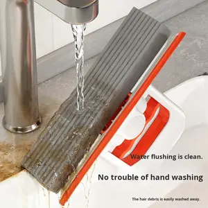 Serpillère de bureau compacte en coton avec essuie-glace, éponge portative sans lavage, absorption d'eau, conception pliable en collodion et plastique pour salle de bain - Product Image 3