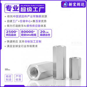 Poteau d'isolation hexagonal double passement Xin Honghuida M2 M3 M6 en acier inoxydable, goujon fileté intérieur pour support de montage PCB - Product Image 3