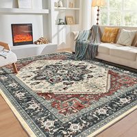Tapis géométrique moderne de haute qualité, antidérapant, en polyester, pour salon et chambre, résistant au feu, adapté aux animaux domestiques