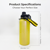 Bouteille d'eau isotherme en acier inoxydable à double paroi de 950 ml, prête à être expédiée, avec couvercle à paille, logo personnalisé, bouteille de sport