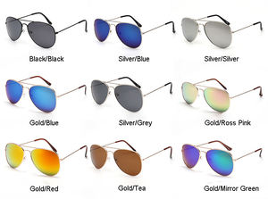 Venta al por mayor baratos 3026 gafas de sol marco dorado espejo pilotos de colores para hombres y mujeres para conducir y pescar modelo 3025 - Product Image 6