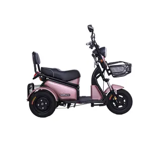 New popular two seat tri cycle 60v voltage motor pedal electric 3 wheel tricycle