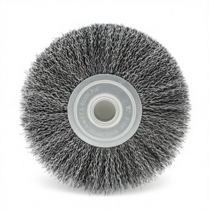 <span class=keywords><strong>Brosse</strong></span> plate en fil d'acier au carbone pour le polissage, l'élimination de la rouille et le décapage de la peinture, diamètres 75-200 mm, fourniture d'usine - Product Image 1