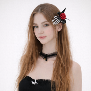 2025 Halloween Rose squelette main pinces à cheveux pour filles Vampire Alligators pour <span class=keywords><strong>femmes</strong></span> dames cheveux accessoires fournisseur chinois - Product Image 1