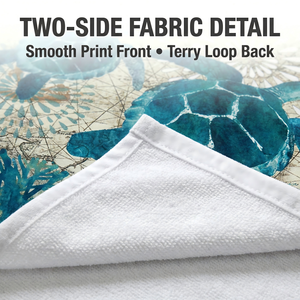 Telo <span class=keywords><strong>Mare</strong></span> Lusso Personalizzabile con Logo, in Poliestere Microfibra, Asciugatura Rapida, Anti-Sabbia, Grande, Stampa Tartaruga Marina, 250gsm, per Bambini - Product Image 3