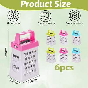 Râpe à fruits et à carottes en acier inoxydable mini coupeur de pommes de terre multifonctionnel mignon manche en plastique râpe à fruits - Product Image 2