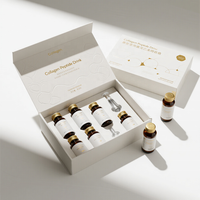 Boîtes rigides personnalisées pour coffret cadeau de collagène premium haut de gamme avec impression bronzée et usage médical