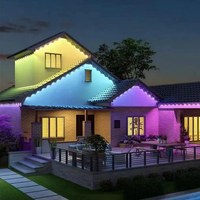 Lámpara Solar para Exteriores con Certificación CE ROHS FCC Ip67, Luces LED RGBCW para Aleros, Garantía de 2 Años, Directo de Fábrica