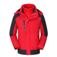 Veste anti-vent amovible pour l'extérieur, deux pièces, tenue de ski personnalisée, coupe-vent, chaude, collection automne et hiver