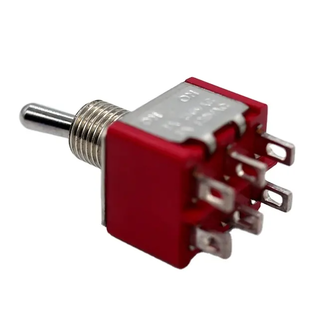 DPDT 1M 6pin Keyway interruptor de palanca vs5 M6 M7 DPDT interruptor de palanca en miniatura