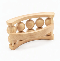 Masseur à rouleaux multi-balles en bois naturel, outil de relaxation corporelle et de soins personnels, appareil de massage manuel à roulement