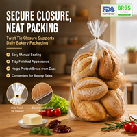 Sacs à pain en plastique transparent de qualité alimentaire avec logo personnalisé en gros, sacs à pain micro-perforés en CPP