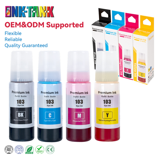INK-TANK 103 Premium Compatible Sublimation Refill Tinta Ink for Epson EcoTank L3252 L3100 L3110 L3150 L3111 Printer