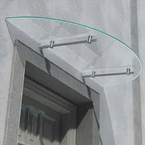 OEM New Design Waterproof Door Glass Awning Outdoor Stainless Steel Frame Canopy Awning