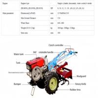 Motoculteur diesel 8-32 CV avec rotoculteur pour l'agriculture en rizière, haute productivité