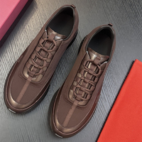 Baskets de skate rétro pour hommes, style de luxe de créateur, originales, en cuir véritable pleine fleur de vache, à lacets, pour affaires et loisirs