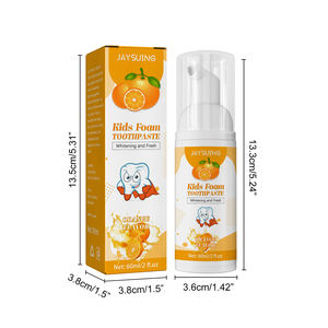 Venta al por mayor Fresa Arándano y Naranja 3 Sabor Espuma de Mousse para niños Pasta de dientes para niños Cuidado bucal Salud - Product Image 1