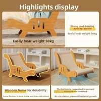 Maison et transat pour chat en sisal d'Asie du Sud-Est - Anti-chute de poils, très durable, taille extra-large, style adorable