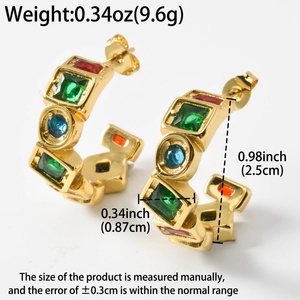 Aretes de Aro Budistas de Acero Inoxidable Chapados en Oro de 18k, Modernos y Elegantes, Certificados por Terceros, para Bodas, Compromisos y Eventos Religiosos - Product Image 6