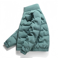 Veste d'hiver légère en duvet personnalisée avec logo, col montant pour homme, résistante au froid et chaude, 80% duvet, veste en duvet pour homme