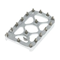 Grand couvercle de pédale de frein noir/chrome repose-pieds adapté pour Harley Touring Road King Dyna FLD Softail Deluxe Fat Boy