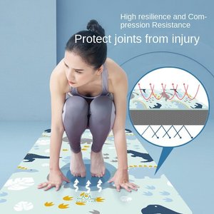 Tapis de yoga rectangulaire extra large en <span class=keywords><strong>TPE</strong></span> suédé, antidérapant, haute température, 80 cm, pour femmes, danse, exercice, 6 mm d'épaisseur, 2 kg - Product Image 3