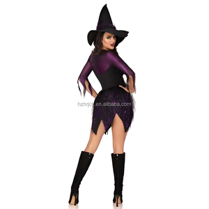Disfraz de Halloween para adultos <span class=keywords><strong>Vestido</strong></span> de <span class=keywords><strong>bruja</strong></span> <span class=keywords><strong>sexy</strong></span> con sombrero para mujer - Product Image 5