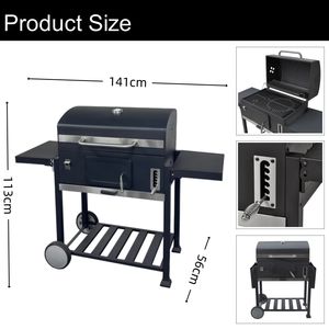 <span class=keywords><strong>Barbecue</strong></span> au charbon de bois de style américain en acier robuste pour usage commercial avec design pliable et télécommande pour utilisation en jardin - Product Image 2