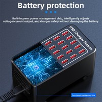 Chargeur USB tressé en silicone à 30 ports haute puissance 150W (1A/2A) pour ordinateur portable/téléphone portable, chargement direct transfrontalier