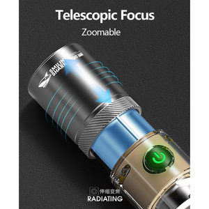Tungsten Lamp Warm Light High Brightness LED <b>Flashlight</b> <b>Rechargeable</b> Aluminum Alloy Camping Lighting - Product Image 3
